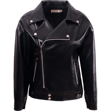 Veste Moto Femme 2024 Cuir PU Tendance Printemps Blouson Court Mince Moto Cuir Synthétique Veste Féminine Imperméable (1/4)