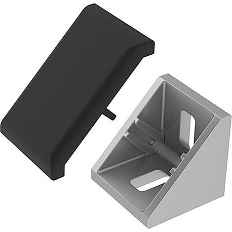 Fath Eckwinkel I 30x30 Set Item System mit Abdeckkappe + Befestigungsmaterial für Aluprofile und Flächenelemente mit Nut 6, Zinkdruckguss (1/4)