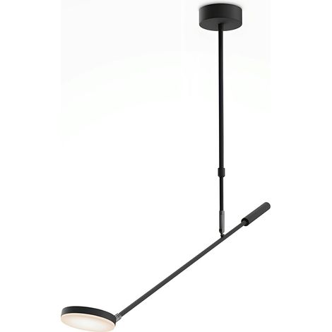 Suspension noire LED – bras articulé avec 1 ampoule OCALA (1/3)