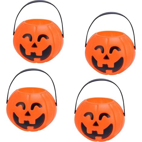 Seau de bonbons en forme de citrouille d'halloween 4PCS (1/2)