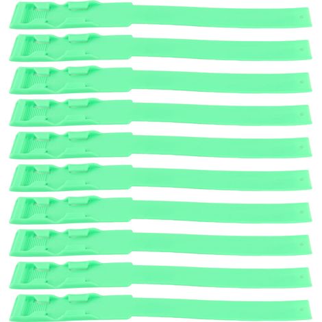 Lot de 10 colliers d'identification en plastique pour vache bovin bétail anneau de marquage vert élevage (1/5)