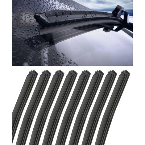 Balais d'essuie-glace caoutchouc 51 cm lot de 8 pour auto et SUV (1/5)