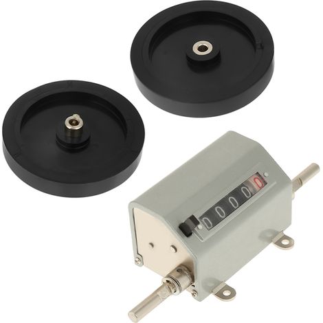 Drehknopf, 5-stellig (0–9999,9), Längenzähler, max. Drehzahl 350 U/min, grau, Reset-Funktion (1/5)