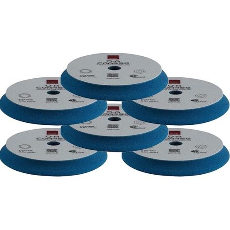 RUPES D-A Coarse - Set di 6 tamponi per lucidatura, 150-180 mm, colore: Blu