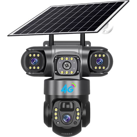 Caméra solaire extérieure, résolution 15MP, zoom numérique 10X, Caméra 4G sans carte (1/2)