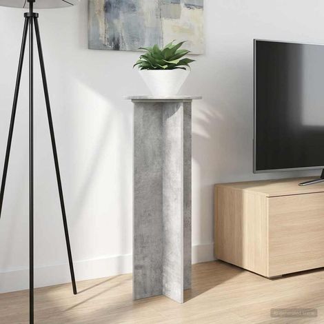 vidaXL Plant Stand 2 pcs Concrete Grey Ø40 x 100 cm Engineered Wood