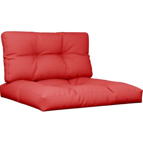 Maison Exclusive - Palettenkissen 2-tlg. Rot Stoff
