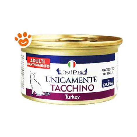 Unipro Cat Unicamente Adult Tacchino - Lattina 85 Gr - Cibo Umido Gatti