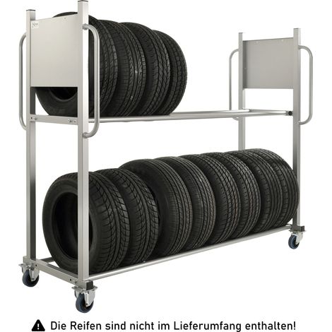 Kongamek Reifentransportwagen 2030x720x1620mm mit 2 Ebenen, verstellbar 300kg Tragkraft ohne Bremse