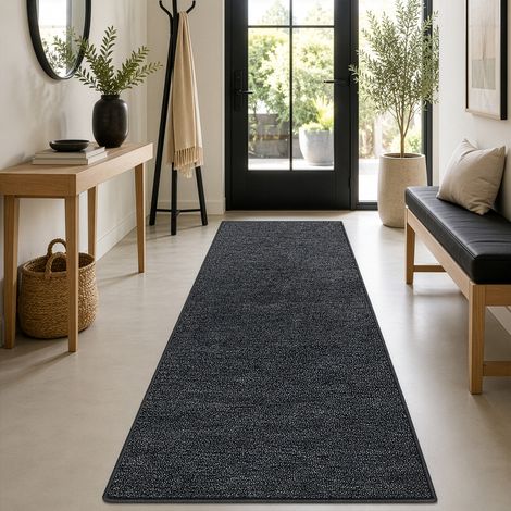 Tapis de couloir London Anthracite 80 x 100 cm (1/5)