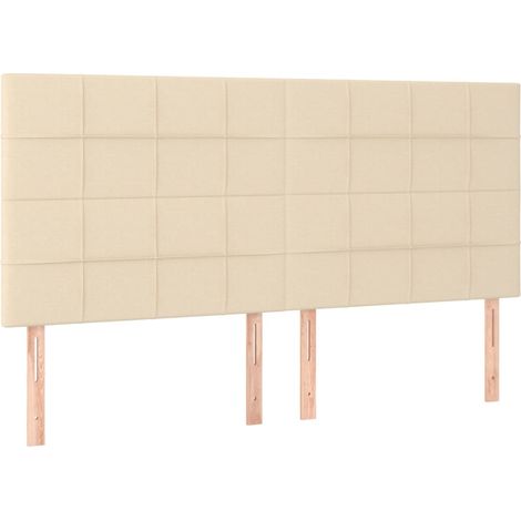 Maison Exclusive - Testiera Crema 200x5x118/128 cm Tessuto