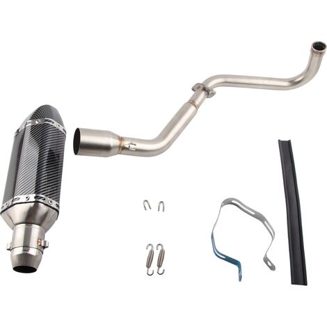 Tuyau d'échappement en acier inoxydable avec silencieux pour moto, compatible MSX125 2013-2020, accessoire moto avec baffle. (1/5)
