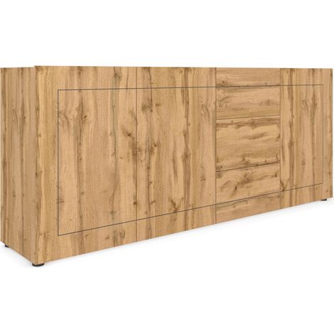 Madia 3 ante/3 cassetti 200x40x83,5 cm Elios quercia natura