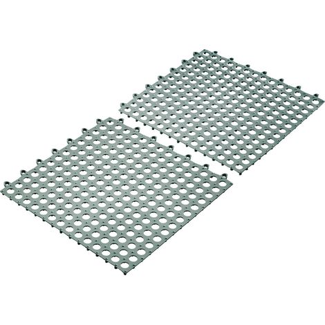 Barre de tapis d'égouttage – tapis d'égouttage flexibles pour sécher assiettes, couverts et verres, tapis d'égouttage pour évier – plastique, 2 pièces (1/5)