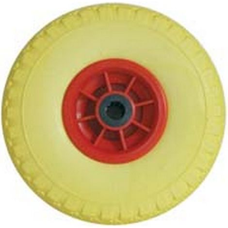 RUOTA PER CARRELLO PU PIENA MM.260 CERCHIO IN PLASTICA - ø mm.260x85 foro mm.20 senza cuscinetto