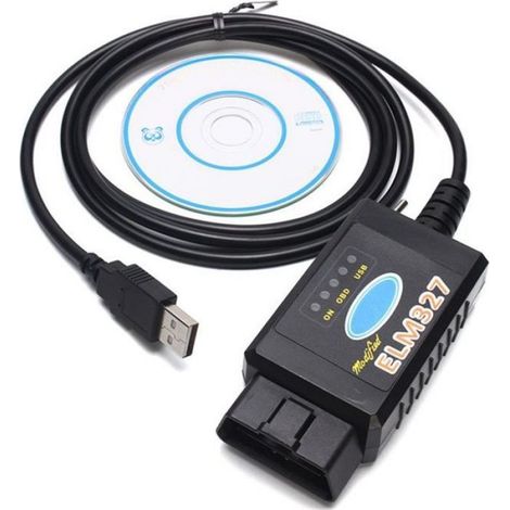 OBD2 Scanner USB ELM327 MS-CAN HS-CAN Pour Diagnostic Automobile Ford Mazda - 1 Pièce (1/4)