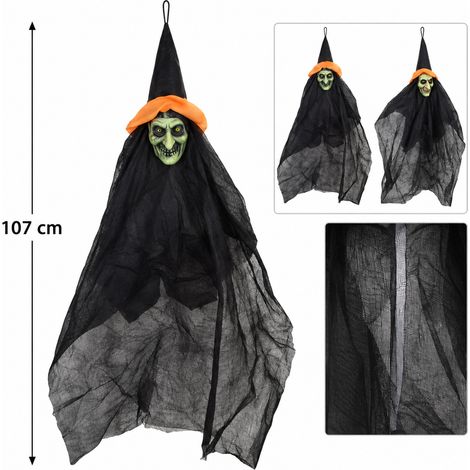 1 Pezzo Strega con Pichetto Decorazione Halloween 107 cm 2 Modelli (1/3)