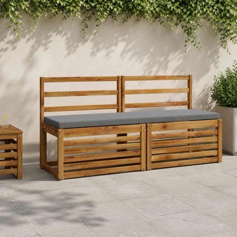 Cuscino per panchina SOEST 100% Poliestere Grigio vidaXL (1/5)