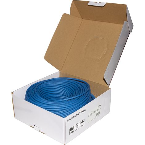 Cavi di rete Link MATASSA CAVO RETE CATEGORIA 6A NON SCHERMATO UTP AWG24 HALOGENFREE FLESSIBILE COLORE BLU MT.100 (1/2)