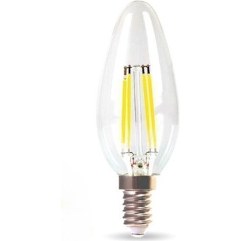 Lampadina LED E14 5,5W Eq 50W Filamento  Température de Couleur: Bianco caldo 2700K
