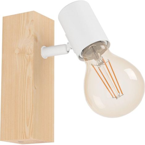 Eglo townshend 3 applique 1xe27 max 10w brun blanc - 99482 (1/3)