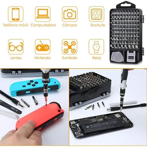 Kit de réparation de tournevis avec embouts assortis en acier au chrome-vanadium pour le démontage de montres et de téléphones portables (1/5)