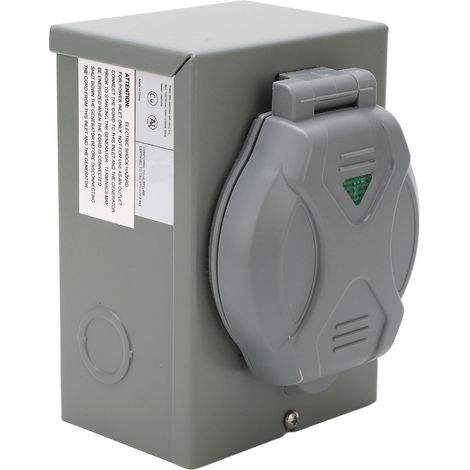 50-A-Stromanschlussdose aus Aluminiumlegierung, 12500 W AC 125 V/250 V, wetterfeste Außensteckdose für Generatoren, robuste Anschlussdose (1/5)