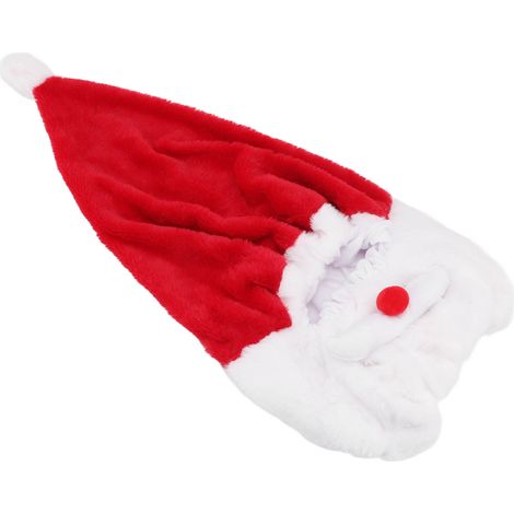 Housse de casque de Noël en peluche anti-rayures pour casque de moto, idéale pour les fêtes et les décorations. (1/5)