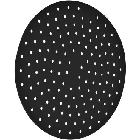 Set mit 2 wiederverwendbaren Airfryer-Matten, 20 cm, schwarz, antihaftbeschichtetes Silikon (1/5)