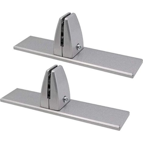[JAMAIS UTILISÉ] Lot de 2 pinces de séparation de bureau avec vis de montage, pour écran de bureau de confidentialité en alliage d'aluminium pour cloison de bureau (gris)