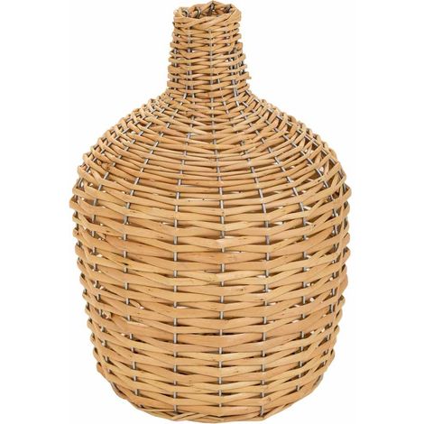 Jarrón de mimbre marrón d21x29 (1/5)