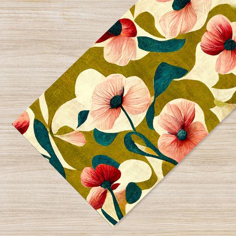 Passatoia Multiuso Lavabile in Lavatrice diverse fantasie Multipapavero - 50x100 cm (1/3)