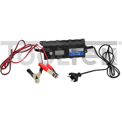 CARICABATTERIE E MANTENITORE DI CARICA PER BATTERIA AUTO 6-12V GEKO G80017