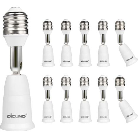 E27 à E27 Adaptateur de base 9.5CM Extension, Lot de 10 (1/5)