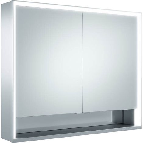 KEUCO Royal Lumos Spiegelschrank Wandvorbau 2-türig, kurze Tür,