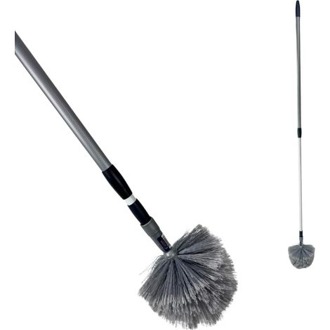 ragebol avec Manche télescopique - Poussière - Plumeau - Roulette d'araignée avec Manche télescopique 175 cm - Gris - Plumeaus - Extensible - Duster (1/5)