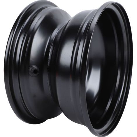 Jante de roue avant Yosoo 8 pouces pour VTT, 4 trous, 19x7-8, jante en acier, convient aux karts, VTT, quads, motocross et buggies de plage, finition noire. (1/5)