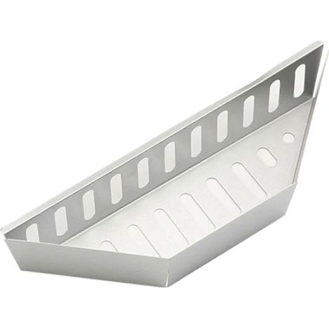 Panier à charbon de bois pour barbecue en aluminium argenté, idéal pour le camping, les pique-niques et les barbecues en famille.