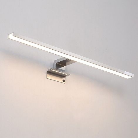 Miroir Salle De Bain - Lampe LED 40 cm - 7 W - 700 Lumen - IP44 - Blanc Chromé - Aluminium - 6000 K - Pour Miroir Ou Mur - 1 Pièce (1/4)