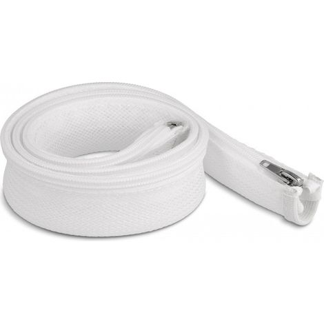 DeLOCK Delock Tuyau tressé avec fermeture éclair résistant à la chaleur 1 m x 30 mm Blanc (20822)
