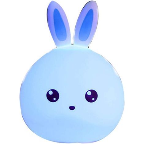 Veilleuse LED tactile en silicone multicolore Lapin – ZOLGINAH – USB, capteur lumière, idéale pour chambre d’enfant, design créatif et sécurisé (1/3)