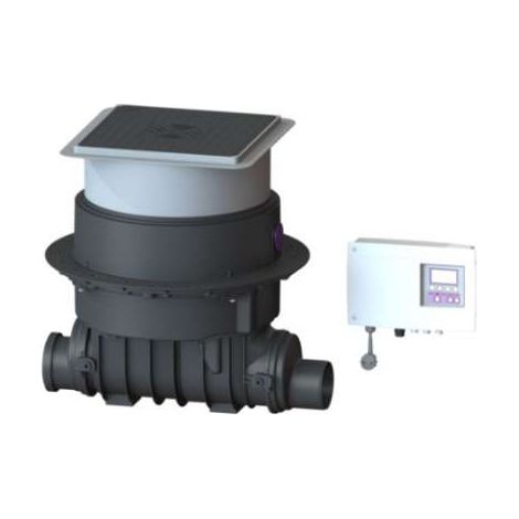 -Rückstaupumpanlage Pumpfix F DN 100, Bodenplatte, schwarz (1/5)