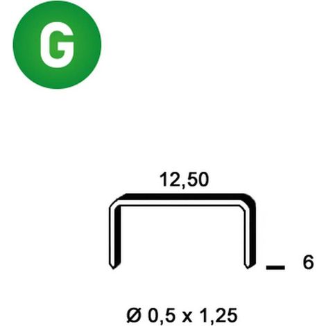 5 000 Agrafes Galvanisées D-06 - 12.5x6x0.5x1.25 mm - D-Work (1/5)
