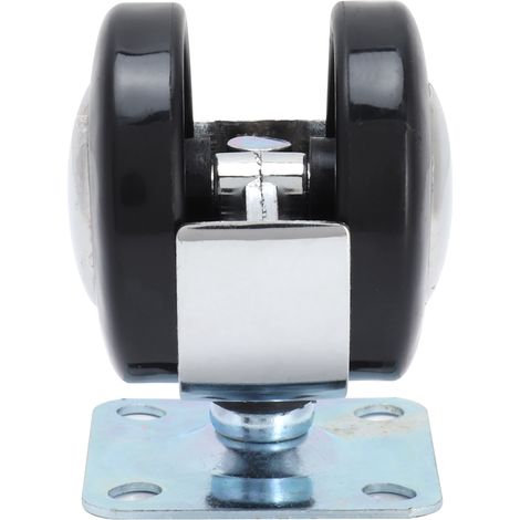 Roulette universelle pour meuble, roue pivotante pour armoire, table basse, chaise, chariot, 2 pièces, caoutchouc gris, support 50 kg (1/5)