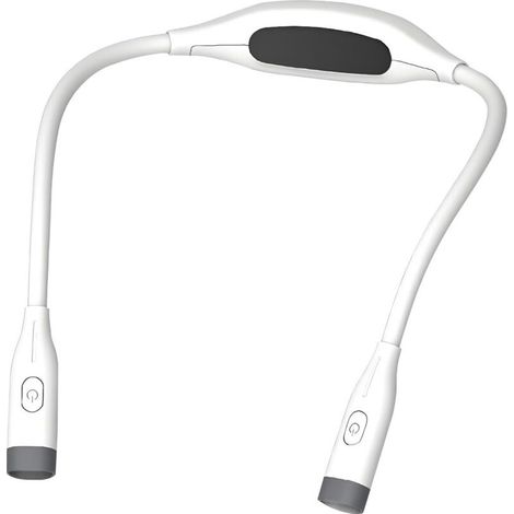 Wiederaufladbare Nackenleselampe, LED-Leselampe, 3 Farbmodi und einstellbare Helligkeit, ideales flexibles Freisprechlicht, weiß [Energieklasse A] (1/5)