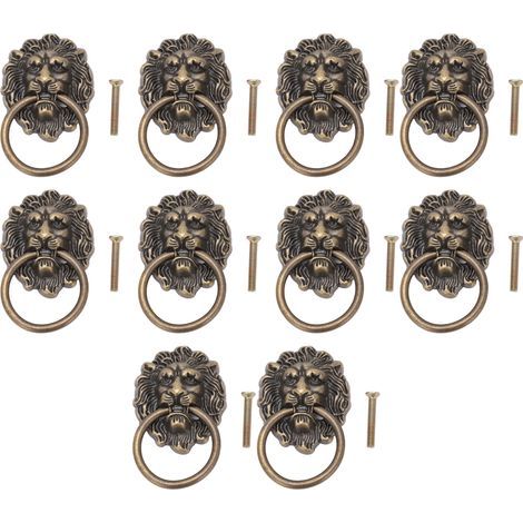 10 Vintage-Möbelgriffe in Tierkopfform für Schubladen und Schmuckkästchen (1/5)