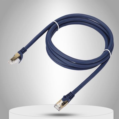 Câble réseau cuivre haute performance 26AWG 2000MHz, compatible box internet, PC, TV, 40Gbps, longueur 1,8 mètres