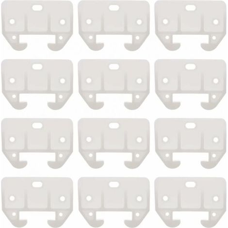 13 white plastic drawer slides, dresser slides, furniture slides, replacement parts for dressers, sideboards, bedside tables, and drawer systems. YMYNY