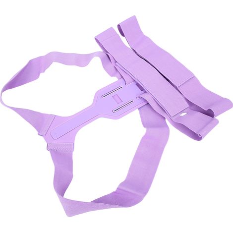 Ceinture de correction de la cyphose, soutien lombaire, correcteur de posture élastique et respirant, violet, taille S (1/5)