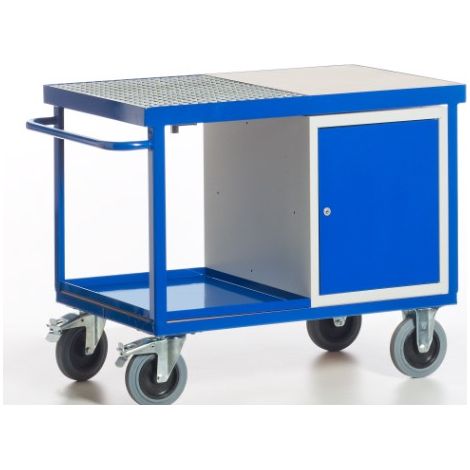 Rollcart Umwelt-Werkstattwagen mit Tischwanne und Abstellwanne